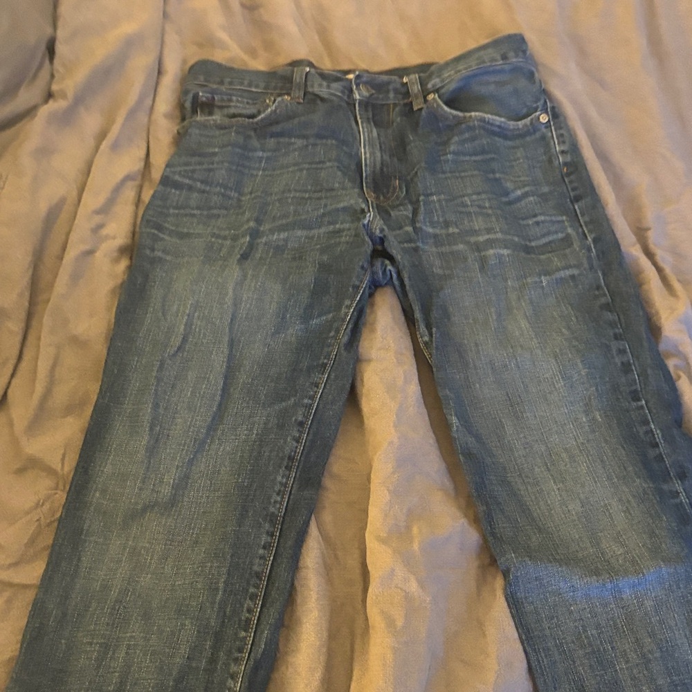 Men's Blue Classic Straight-Leg Jeans